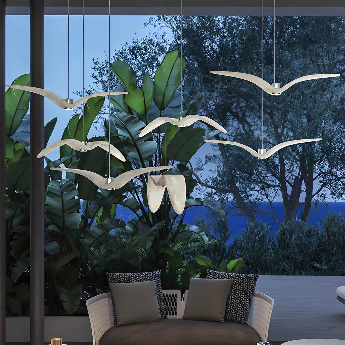 Modern Outdoor Waterproof Seagull Bird LED Ceiling Pendant Lights