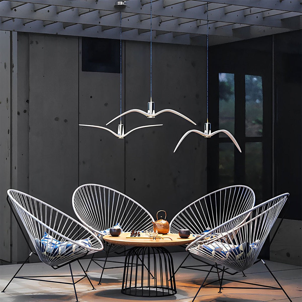 Modern Outdoor Waterproof Seagull Bird LED Ceiling Pendant Lights