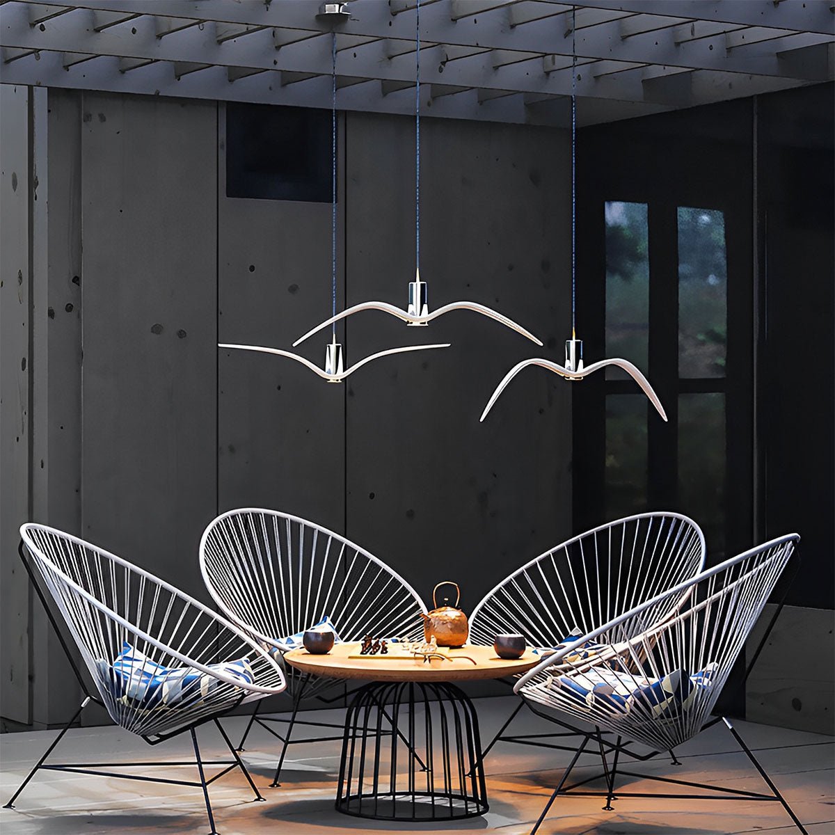 Modern Outdoor Waterproof Seagull Bird LED Ceiling Pendant Lights