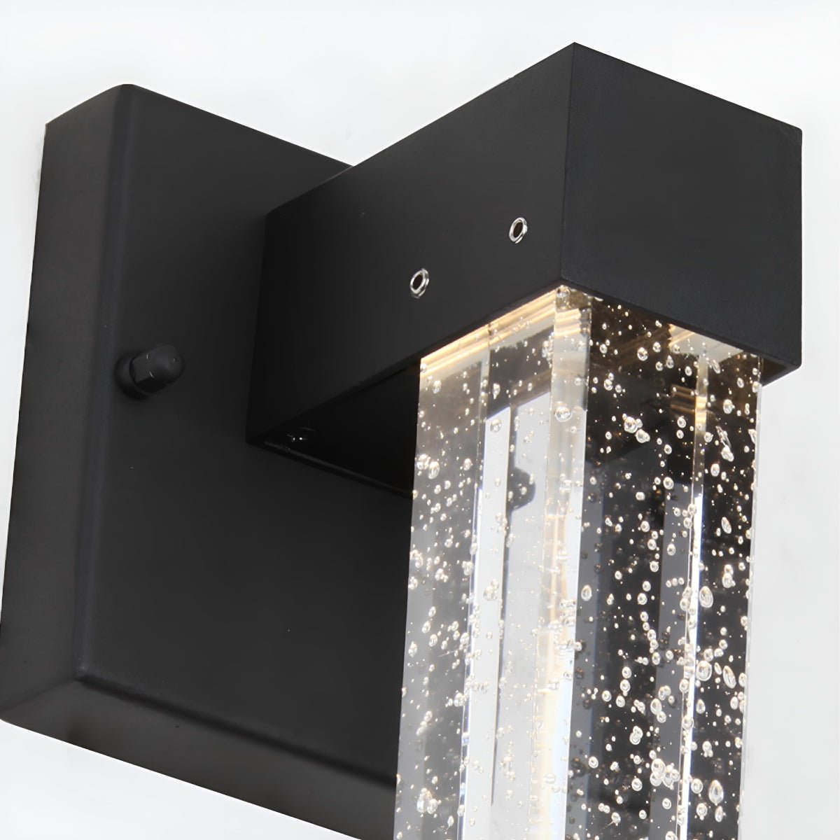 Modern Waterproof Square Long Strip Crystal LED Outdoor Wall Light
