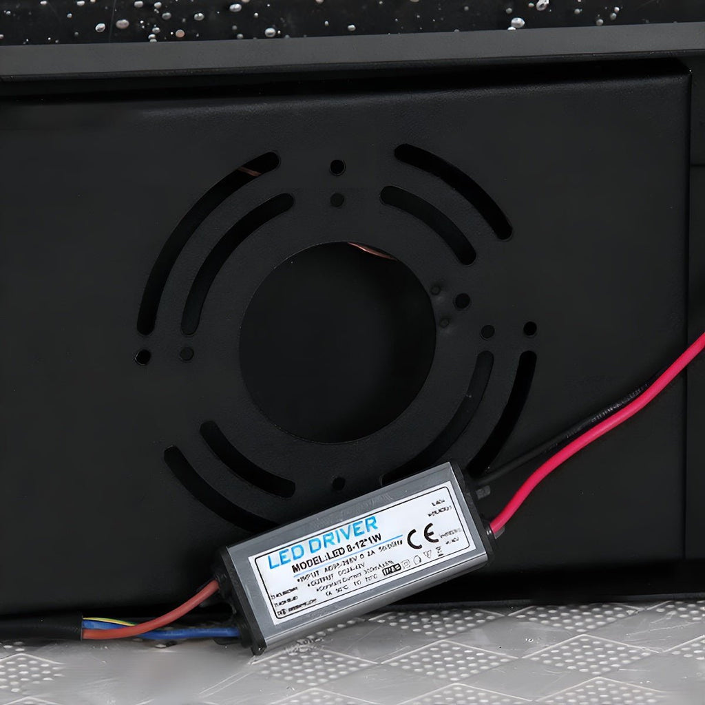 Modern Waterproof Square Long Strip Crystal LED Outdoor Wall Light