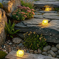 Solar Outdoor Square Ice Brick Cube LED Waterproof Lawn Lights