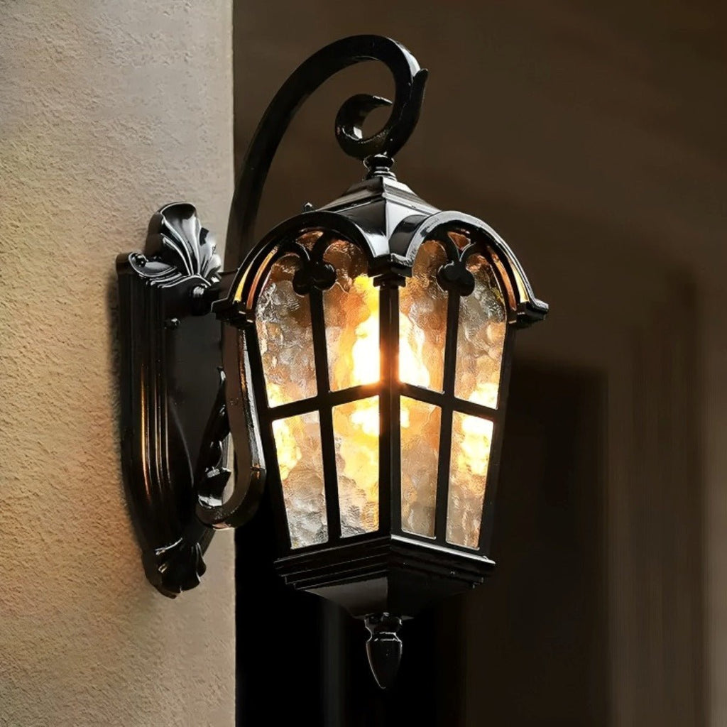 Rustic Ancient Rome Cross Waterproof Outdoor LED Porch Wall Light