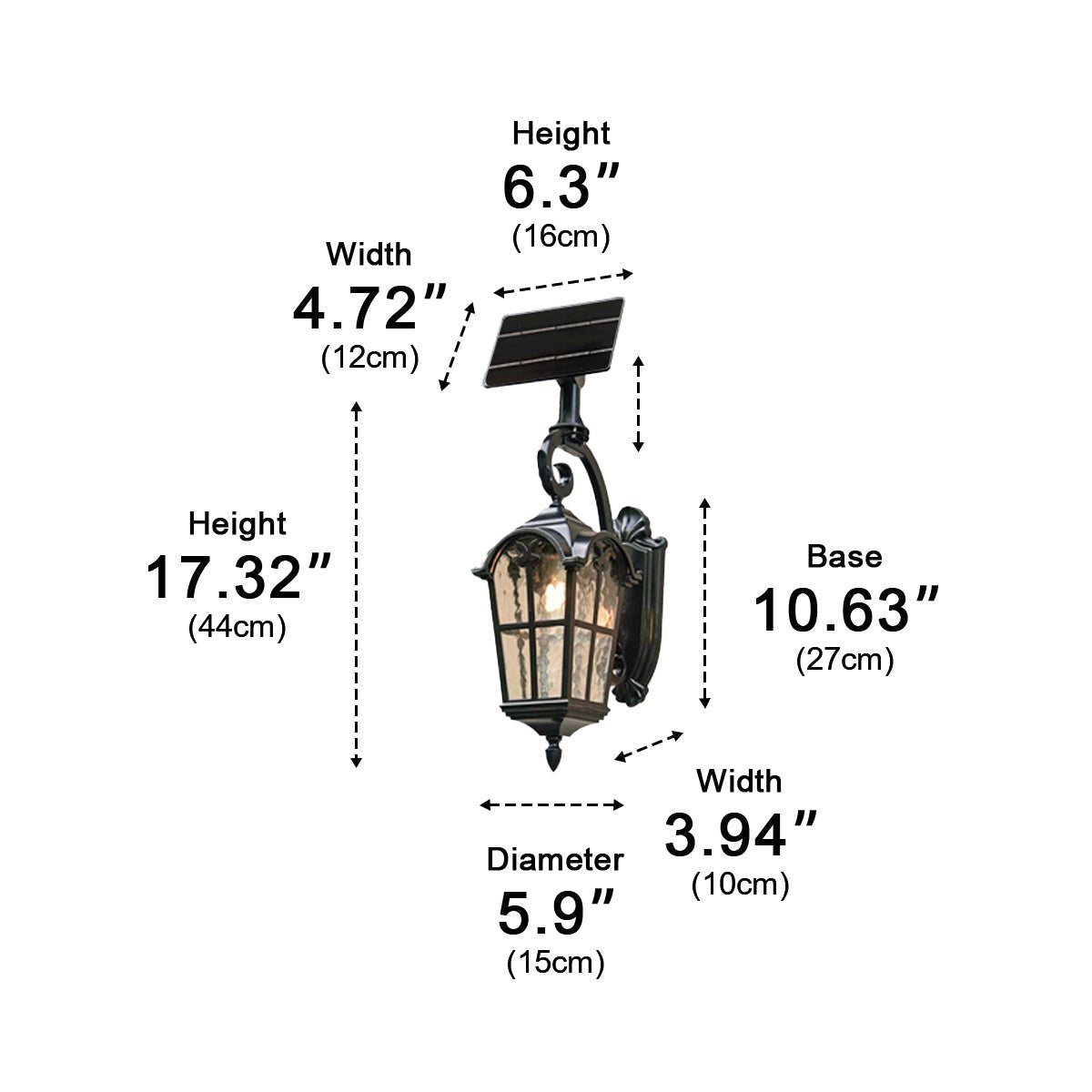 Rustic Ancient Rome Cross Waterproof Outdoor LED Porch Wall Light
