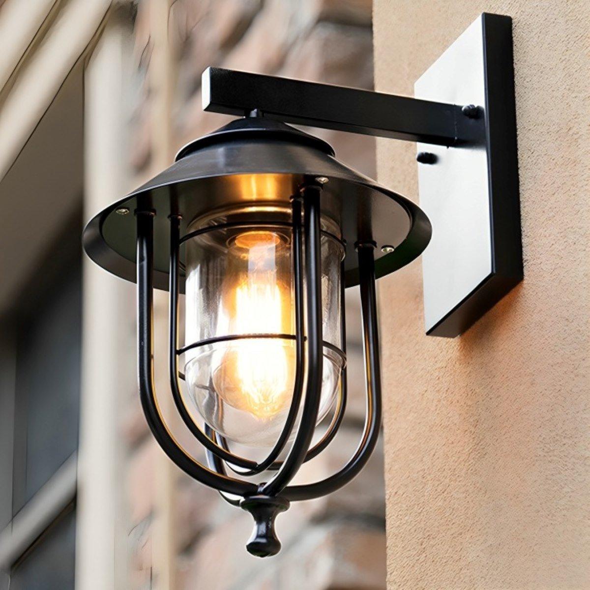 Rustic Birdcage Waterproof Outdoor LED Porch Wall Light