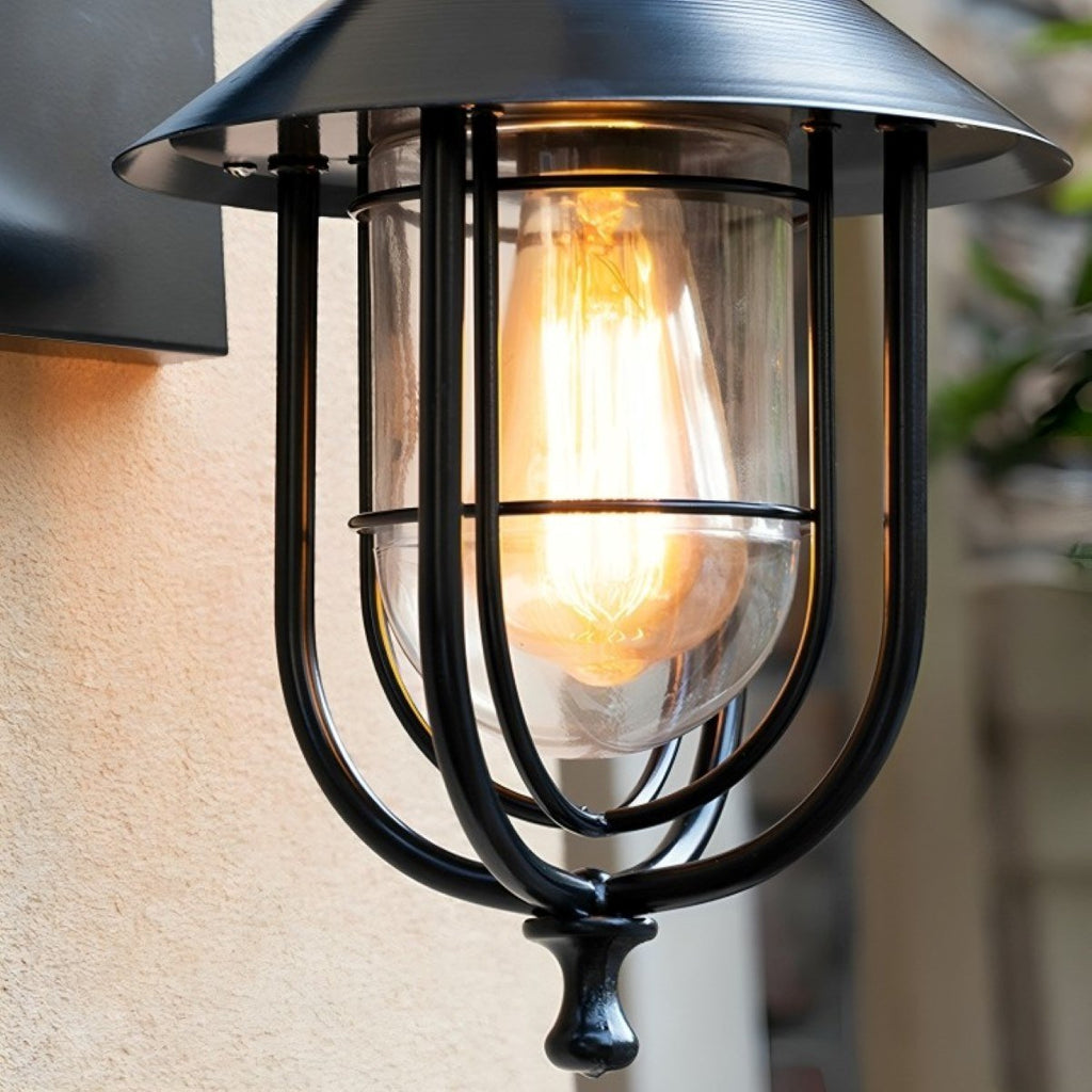 Rustic Birdcage Waterproof Outdoor LED Porch Wall Light