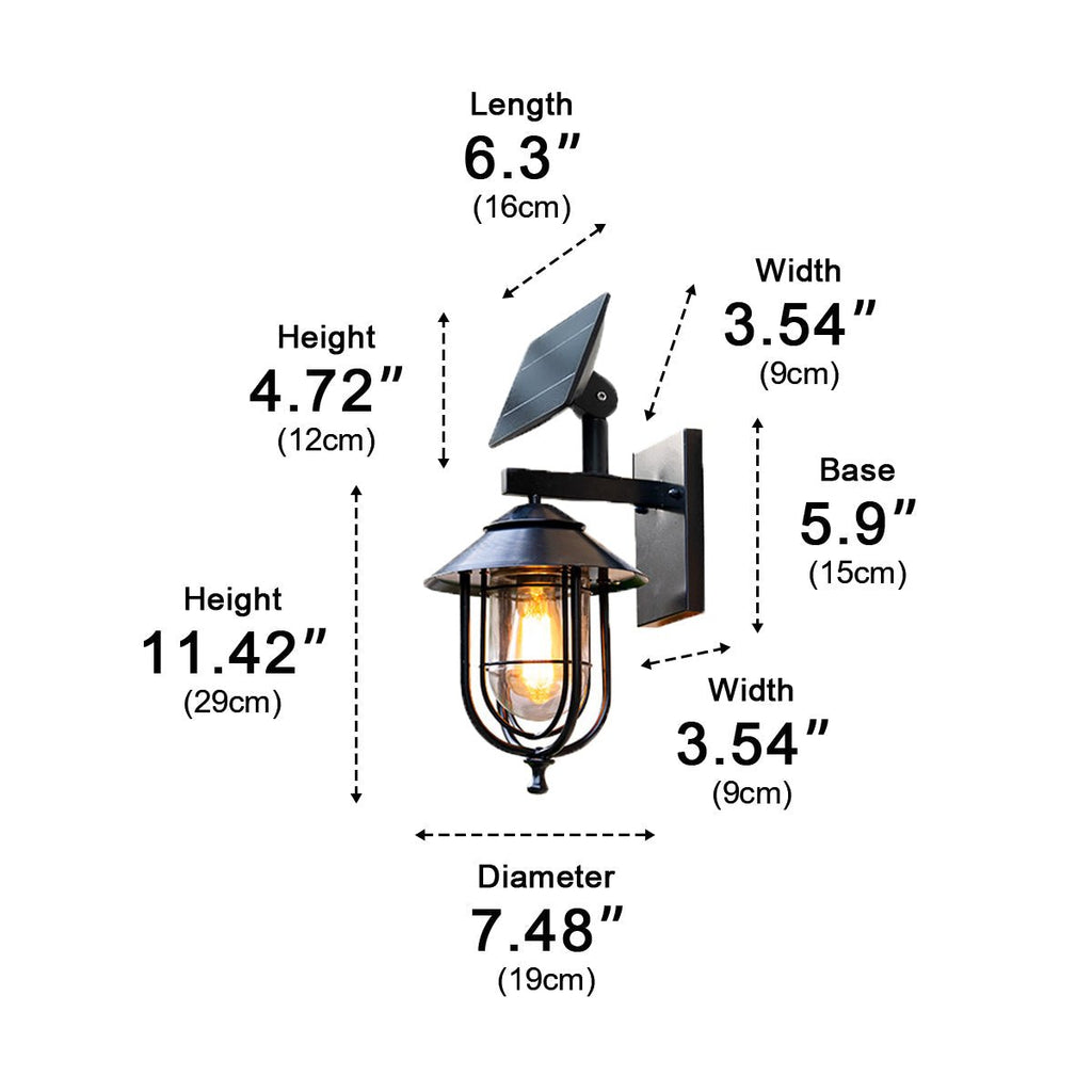 Rustic Birdcage Waterproof Outdoor LED Porch Wall Light