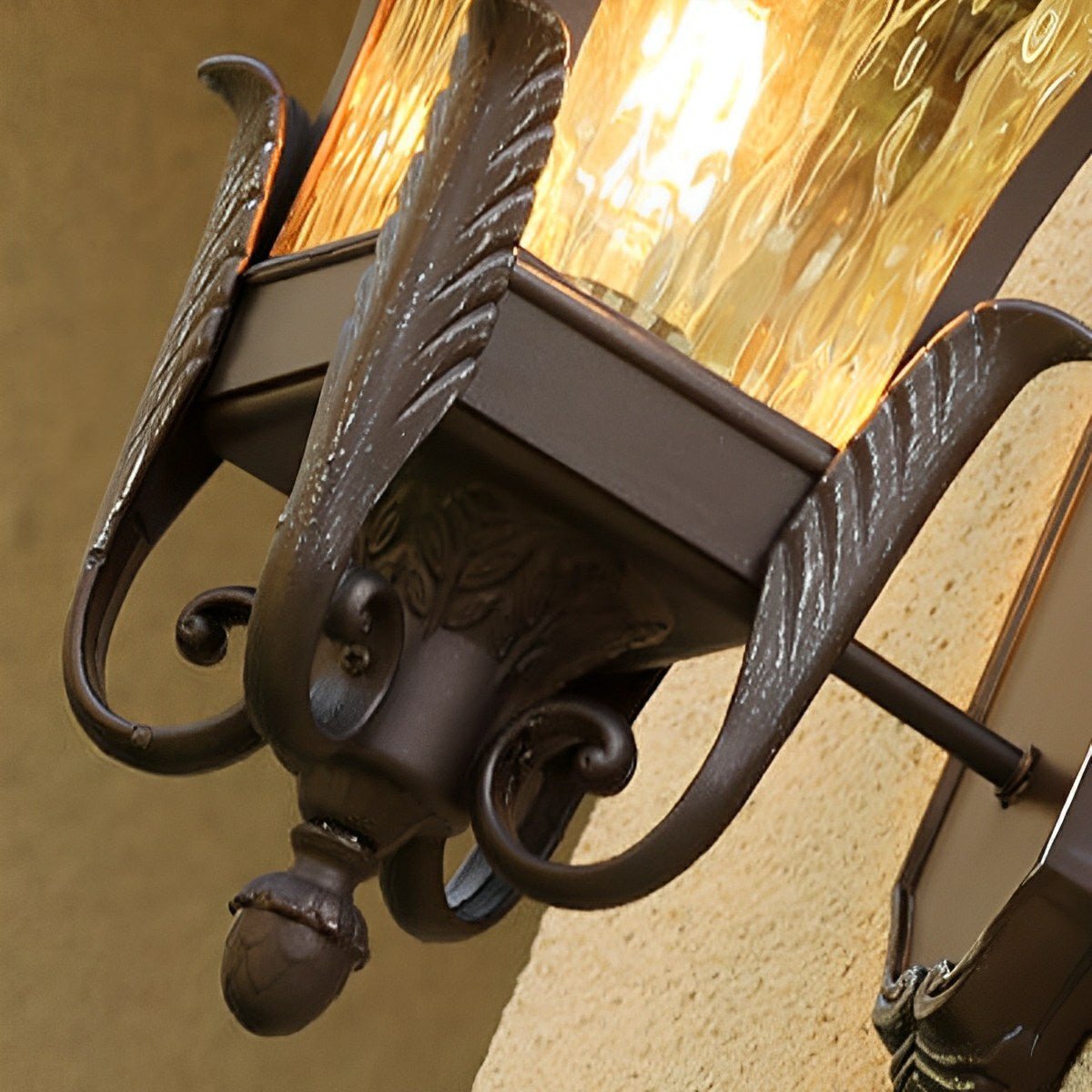 Vintage Rustic Four Corners Lantern Waterproof Outdoor LED Porch Wall Lights