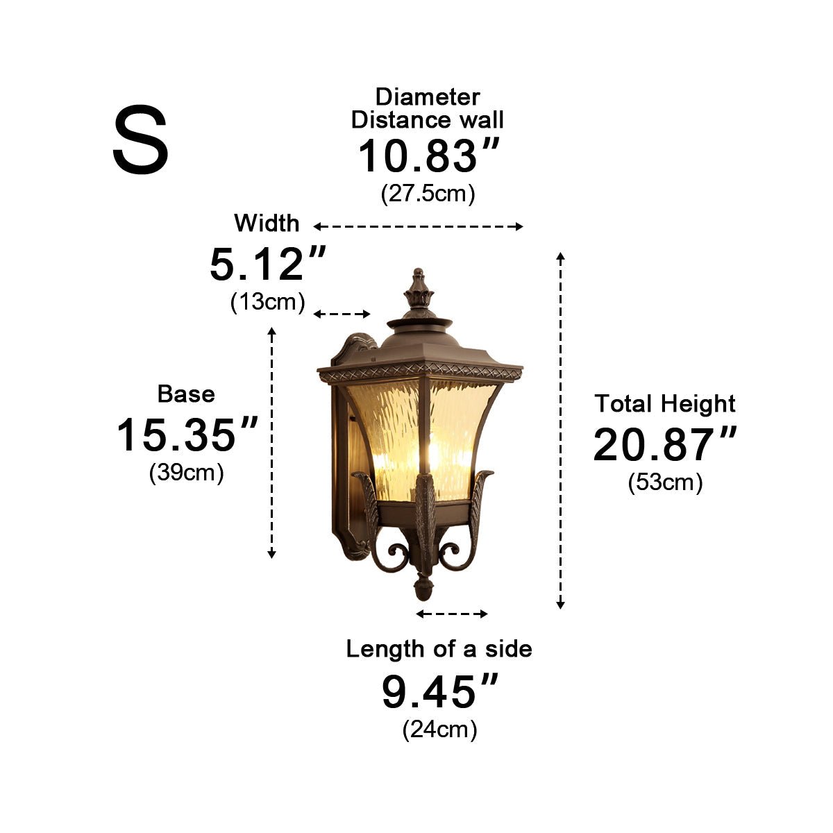 Vintage Rustic Four Corners Lantern Waterproof Outdoor LED Porch Wall Lights