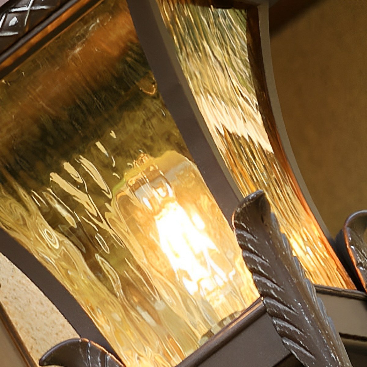 Vintage Rustic Four Corners Lantern Waterproof Outdoor LED Porch Wall Lights