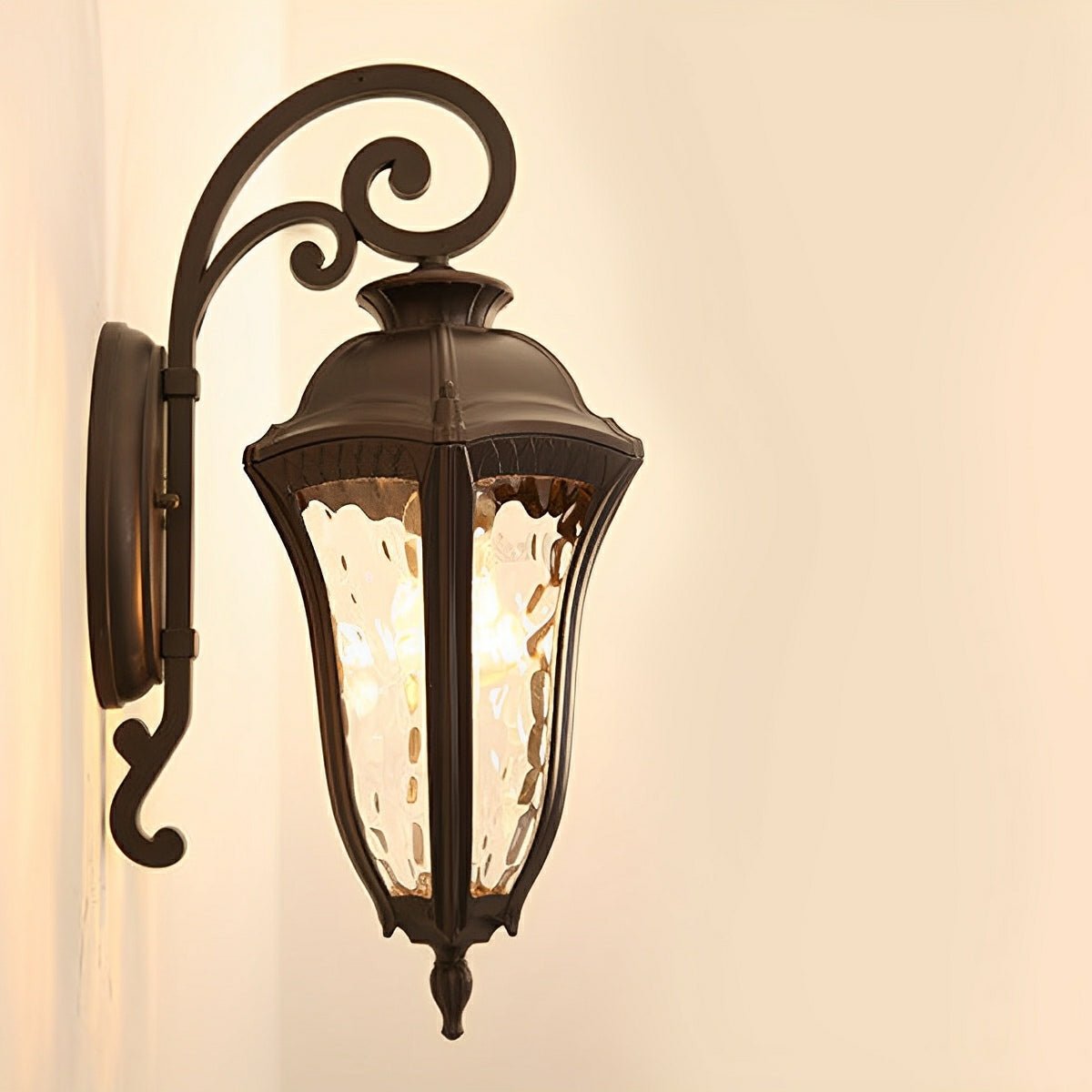 Vintage Waterproof Hexagonal Dome Outdoor LED Porch Light Exterior Wall Lights