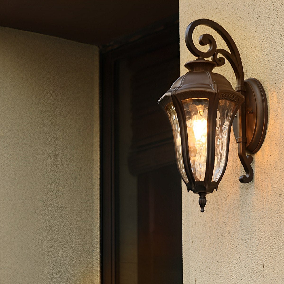 Vintage Waterproof Hexagonal Dome Outdoor LED Porch Light Exterior Wall Lights