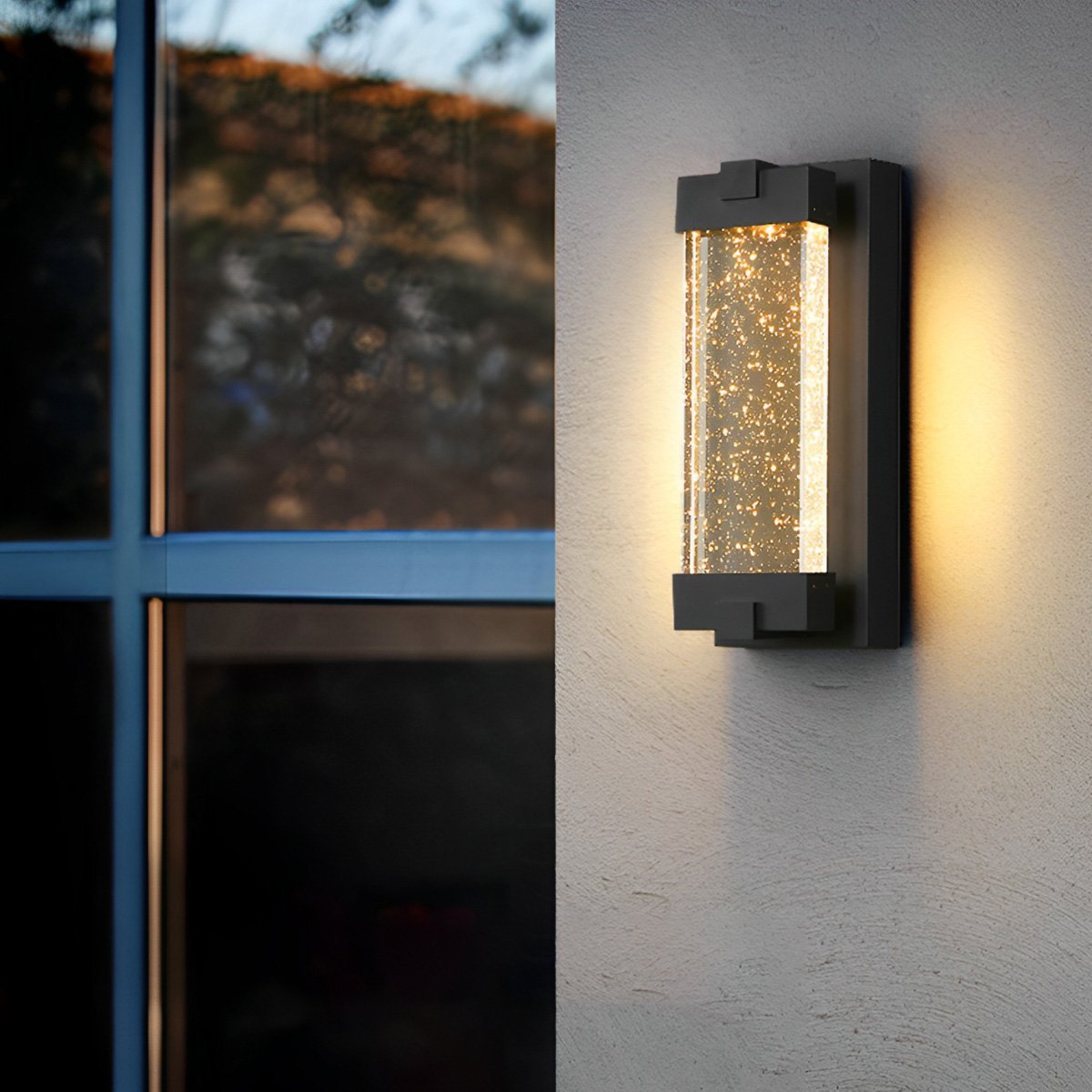 Waterproof Rectangle Crystal LED Outdoor Wall Sconces