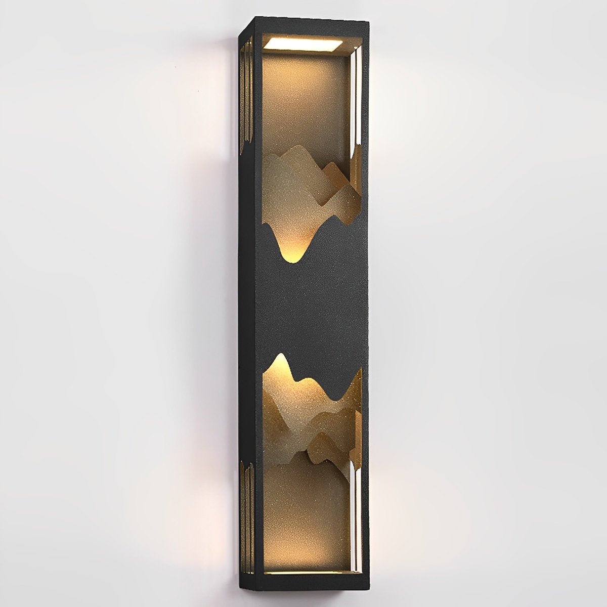 Waterproof Mountain Scenery Led Wall Sconce Garden Wall Light